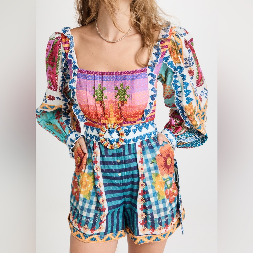 New Farm Rio Summer Stitches Romper, size S